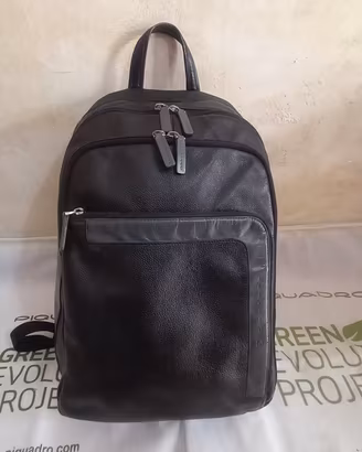 zaino piquadro nero in pelle 