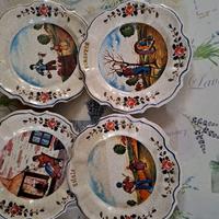 Piatti dipinti 4 stagioni