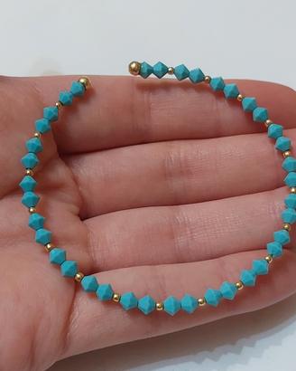 bracciale turchese e oro