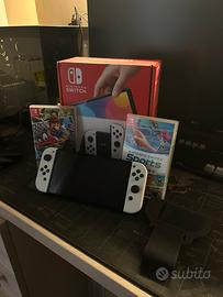 Nintendo Switch Oled Bianca + Giochi