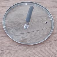 Coperchio da cucina in vetro ed acciaio