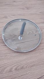 Coperchio da cucina in vetro ed acciaio