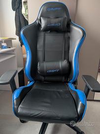 Sedia Gaming Drift (Nero/Blu) - Ergonomica con cus