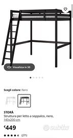 Letto soppalco Ikea Stora 140x200
