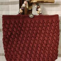 Borsa bordeaux handmade uncinetto