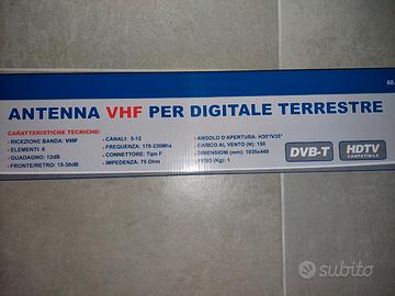 Antenna VHF 3 terza banda ricezione TV da palo