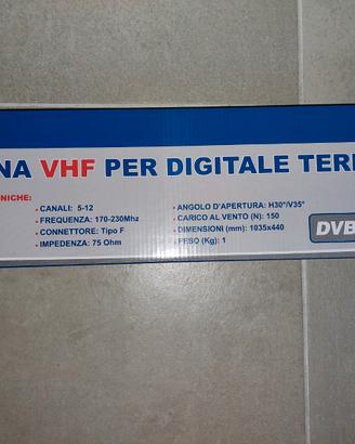 Antenna VHF 3 terza banda ricezione TV da palo