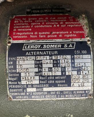 Gruppo elettrogeno generatore corrente