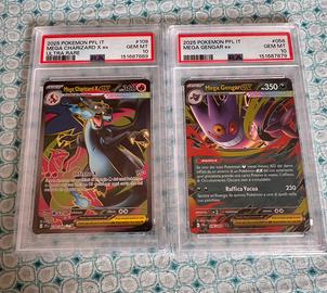 Pokemon 2 Carte PSA 10 Charizard x ex + gengar  ex