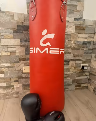 Sacco da boxe Gimer e guantoni