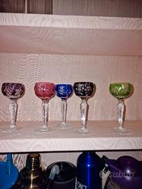 bicchieri vintage in cristallo