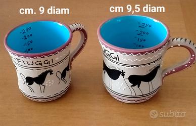 Tazze MUG ceramica DERUTA vintage 
