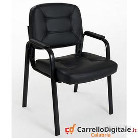 Sedie ospite ufficio studio -Imbottite in Ecopelle