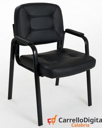 Sedie ospite ufficio studio -Imbottite in Ecopelle