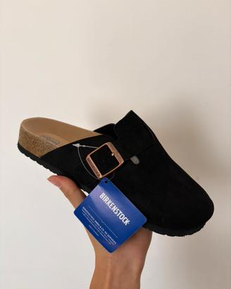 Birkenstock boston nera in camoscio taglia 39