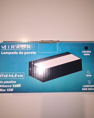 Lampada da parete MIRADA nera nuova IP65