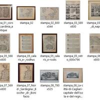 Quadri con antiche stampe di carte geografiche