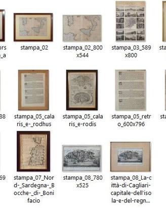 Quadri con antiche stampe di carte geografiche