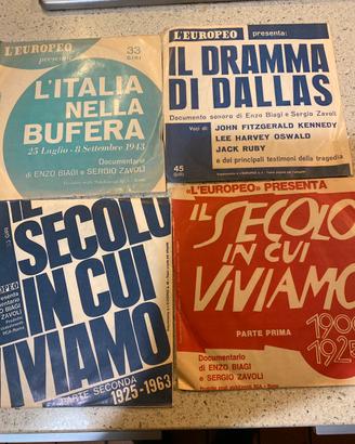 4 DISCHI VINILE 45 GIRI L’europeo Enzo Biagi
