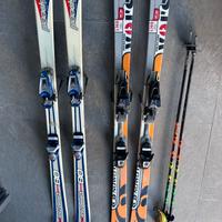 2 coppie di sci adulto e bambino 160/140