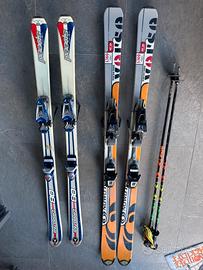 2 coppie di sci adulto e bambino 160/140