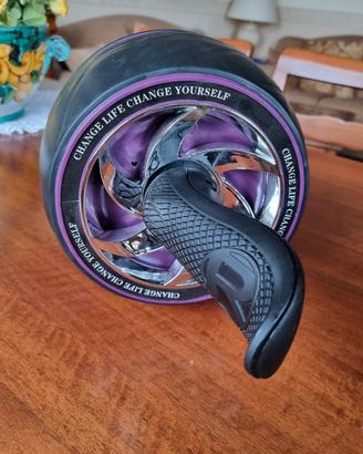 Set Rullo Addominali+tappeto yoga+2 maniglie