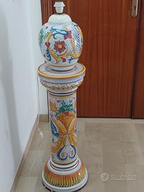 Colonna e lampada Deruta