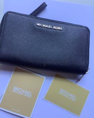 Portafoglio Michael Kors in pelle nero