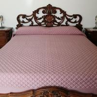 Trapuntino matrimoniale rosa antico