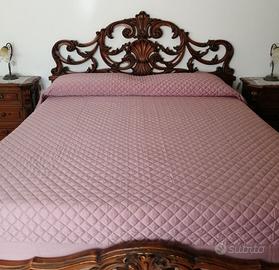 Trapuntino matrimoniale rosa antico