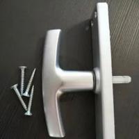 4 maniglie per porte da interno, grigio satinato