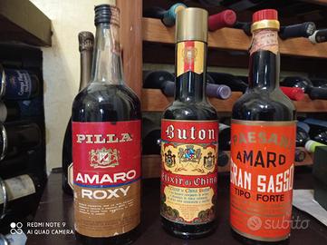 3 bottiglie di amaro vintage 