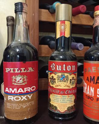 3 bottiglie di amaro vintage 