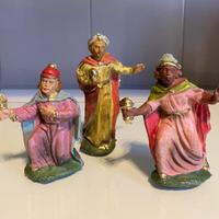 Statuine presepe Re magi vintage