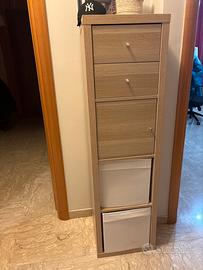 Ikea kallax 4 cubi con accessori