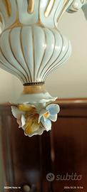 Lampadario in porcellana Capodimonte