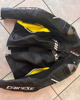 Giacca moto in pelle dainese tg46