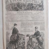 rivista rara di moda "la mode illustree" (1869)