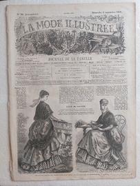 rivista rara di moda "la mode illustree" (1869)