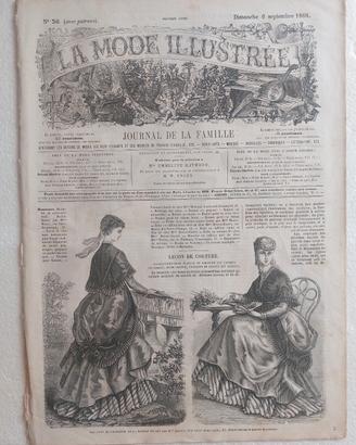rivista rara di moda "la mode illustree" (1869)