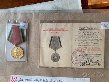 URSS medaglia con Attestato