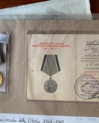 URSS medaglia con Attestato