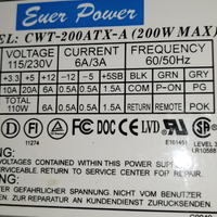 Alimentatore PC computer atx 200w 20 pin 3 molex