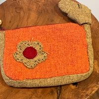 Thun pochette astuccio tela grezza con ciondolo