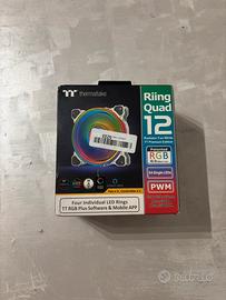 Kit 3 ventole Thermaltake Riing Quad 12 white