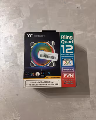 Kit 3 ventole Thermaltake Riing Quad 12 white