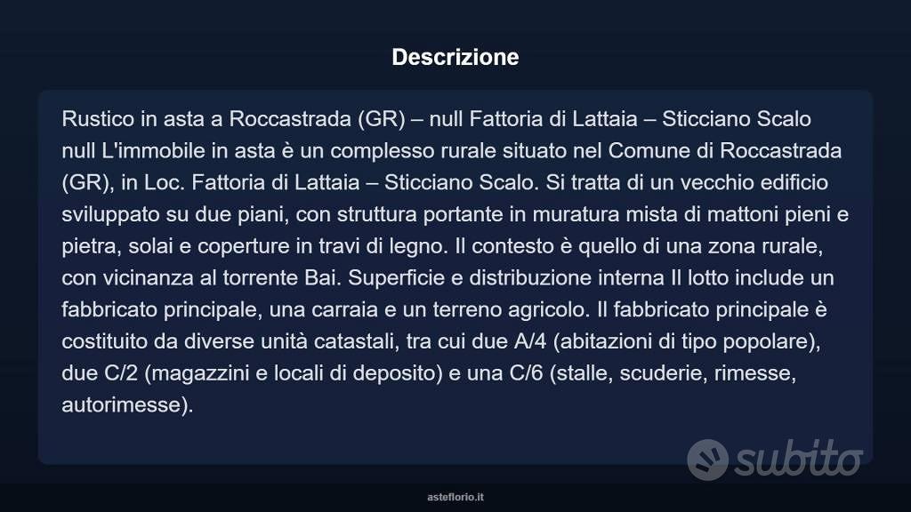 Immobile in asta di 250 m² a Roccastrada - Vista 3