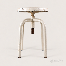 Sgabello industriale a vite anni '50 da restauro