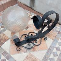 lampadario da esterno in ferro battuto 