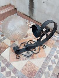 lampadario da esterno in ferro battuto 